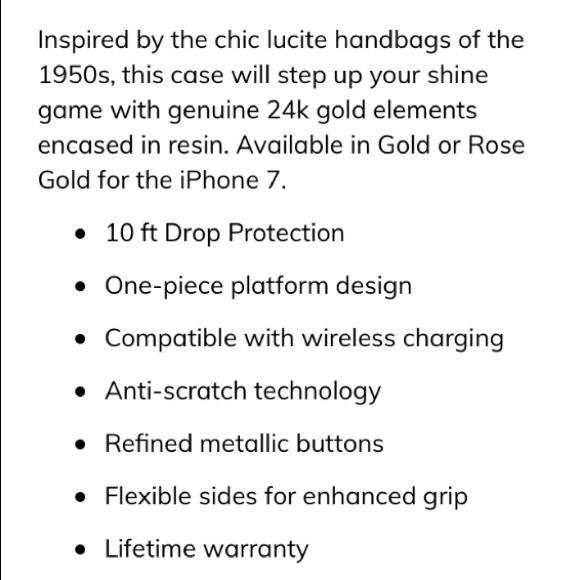 Case-Mate Karat Rose Gold Case iPhone 6 6s 7 8 + Glass Screen Protector (2) - Picture 9 of 9